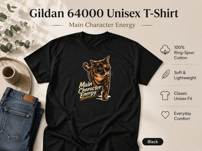 Main Character Energy Cat T-Shirt