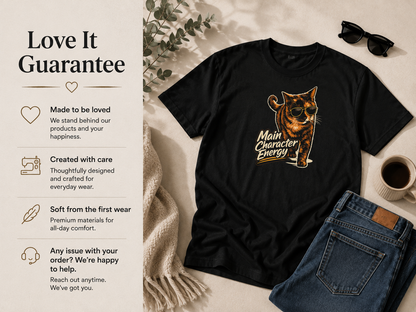 Main Character Energy Cat T-Shirt