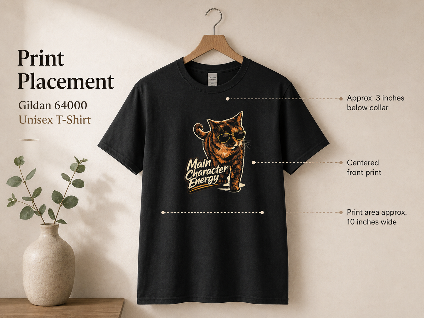 Main Character Energy Cat T-Shirt