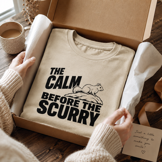 Funny Squirrel Shirt, Calm Before the Scurry Tee, Wildlife Lover Gift