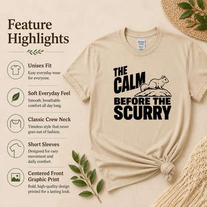 Funny Squirrel Shirt, Calm Before the Scurry Tee, Wildlife Lover Gift