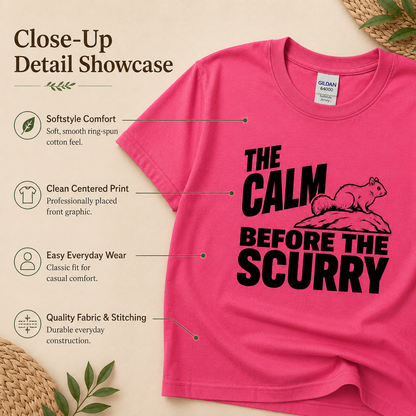 Funny Squirrel Shirt, Calm Before the Scurry Tee, Wildlife Lover Gift