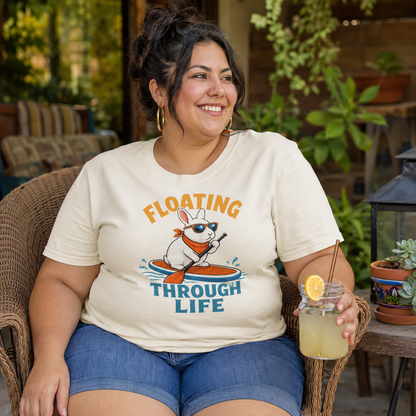 Floating Through Life Bunny Shirt, Paddleboard Rabbit Tee, Beach Lover Gift