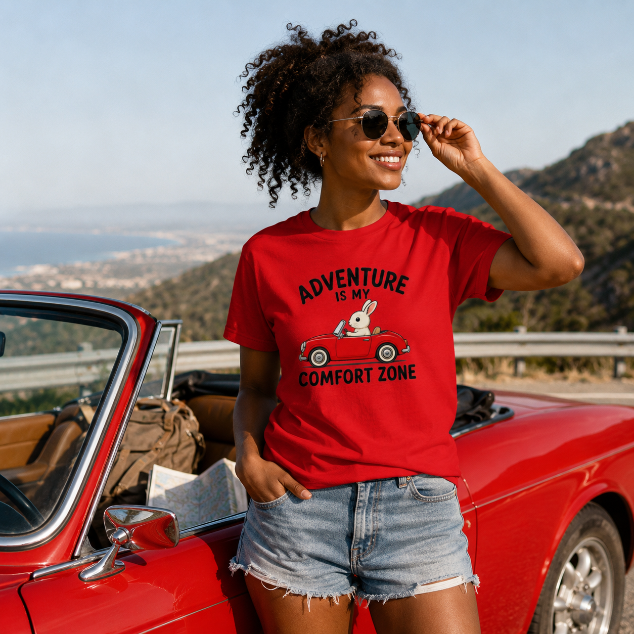 Adventure Bunny Shirt, Rabbit Road Trip Tee, Adventure Is My Comfort Zone T-Shirt, Travel Lover Gift