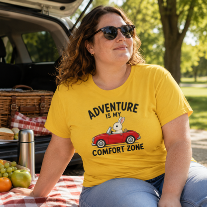 Adventure Bunny Shirt, Rabbit Road Trip Tee, Adventure Is My Comfort Zone T-Shirt, Travel Lover Gift