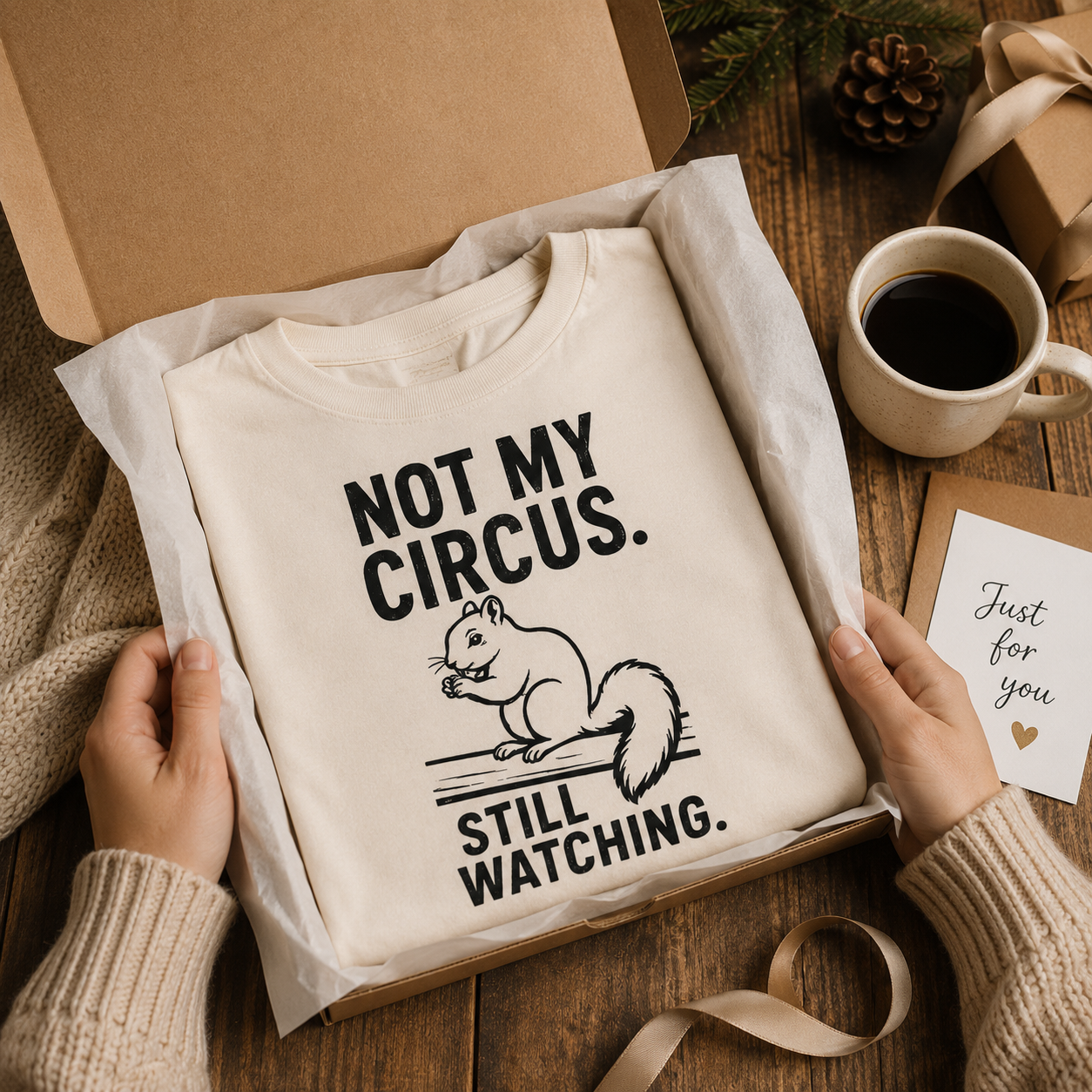 Not My Circus Squirrel Shirt, Still Watching Funny Tee, Sarcastic Animal Lover Gift