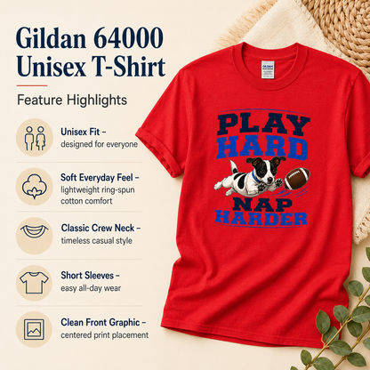 Play Hard Nap Harder Shirt, Funny Dog Shirt, Football Dog Tee, Dog Lover Gift, Football Fan Shirt, Pet Parent Gift