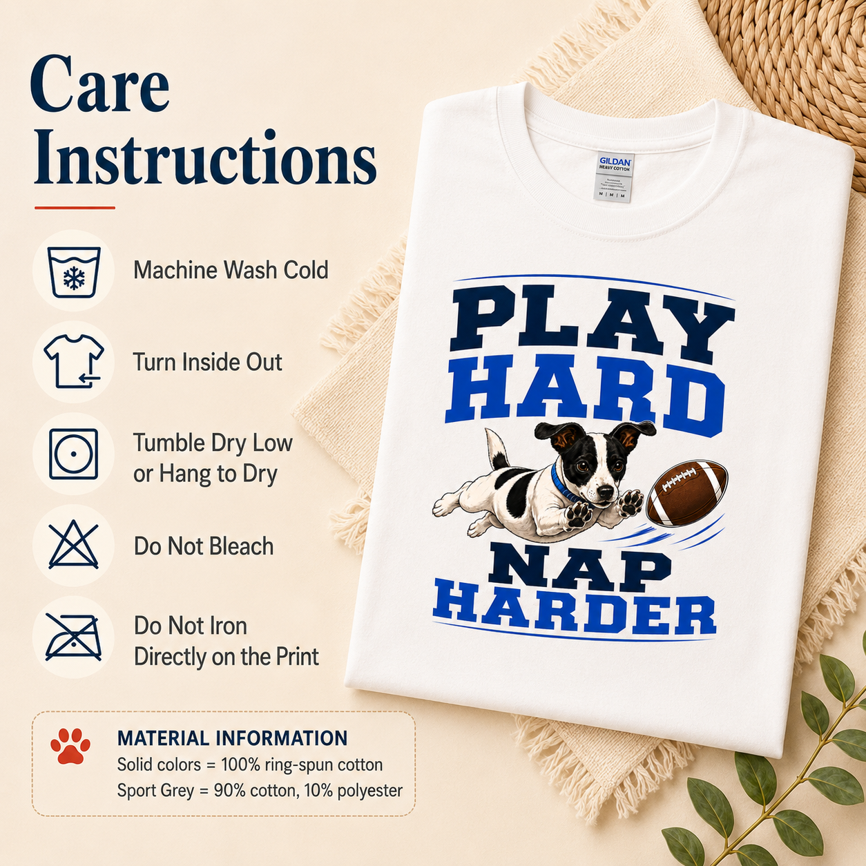 Play Hard Nap Harder Shirt, Funny Dog Shirt, Football Dog Tee, Dog Lover Gift, Football Fan Shirt, Pet Parent Gift
