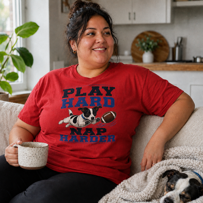 Play Hard Nap Harder Shirt, Funny Dog Shirt, Football Dog Tee, Dog Lover Gift, Football Fan Shirt, Pet Parent Gift