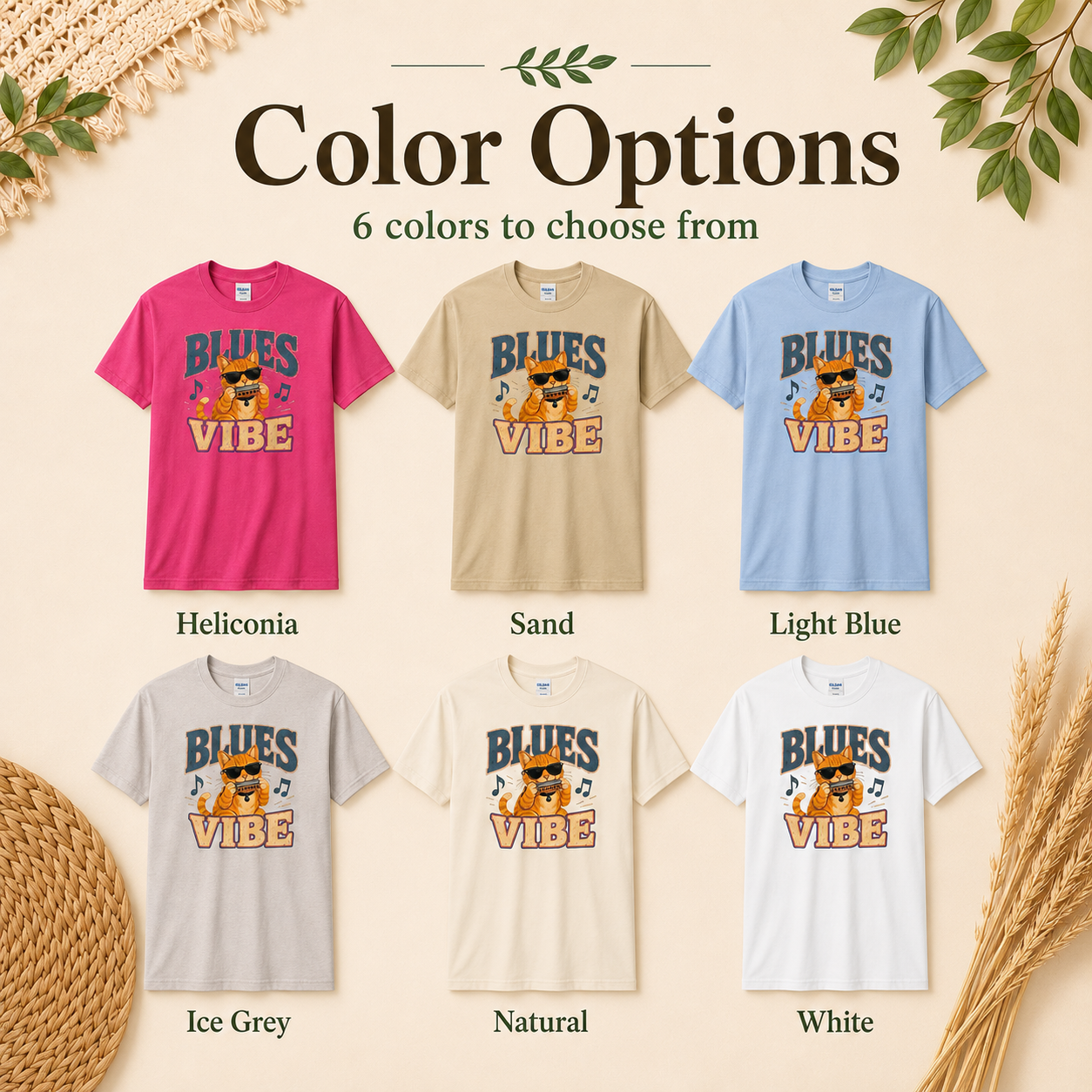 Blues Cat Shirt, Music Lover Tee, Funny Cat T-Shirt, Harmonica Shirt, Retro Music Tee, Cat Lover Gift, Musician Gift