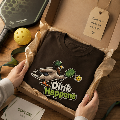 Dink Happens Shirt, Funny Pickleball Shirt, Pickleball Duck Tee, Pickleball Player Gift, Dink Shirt, Pickleball Lover Gift
