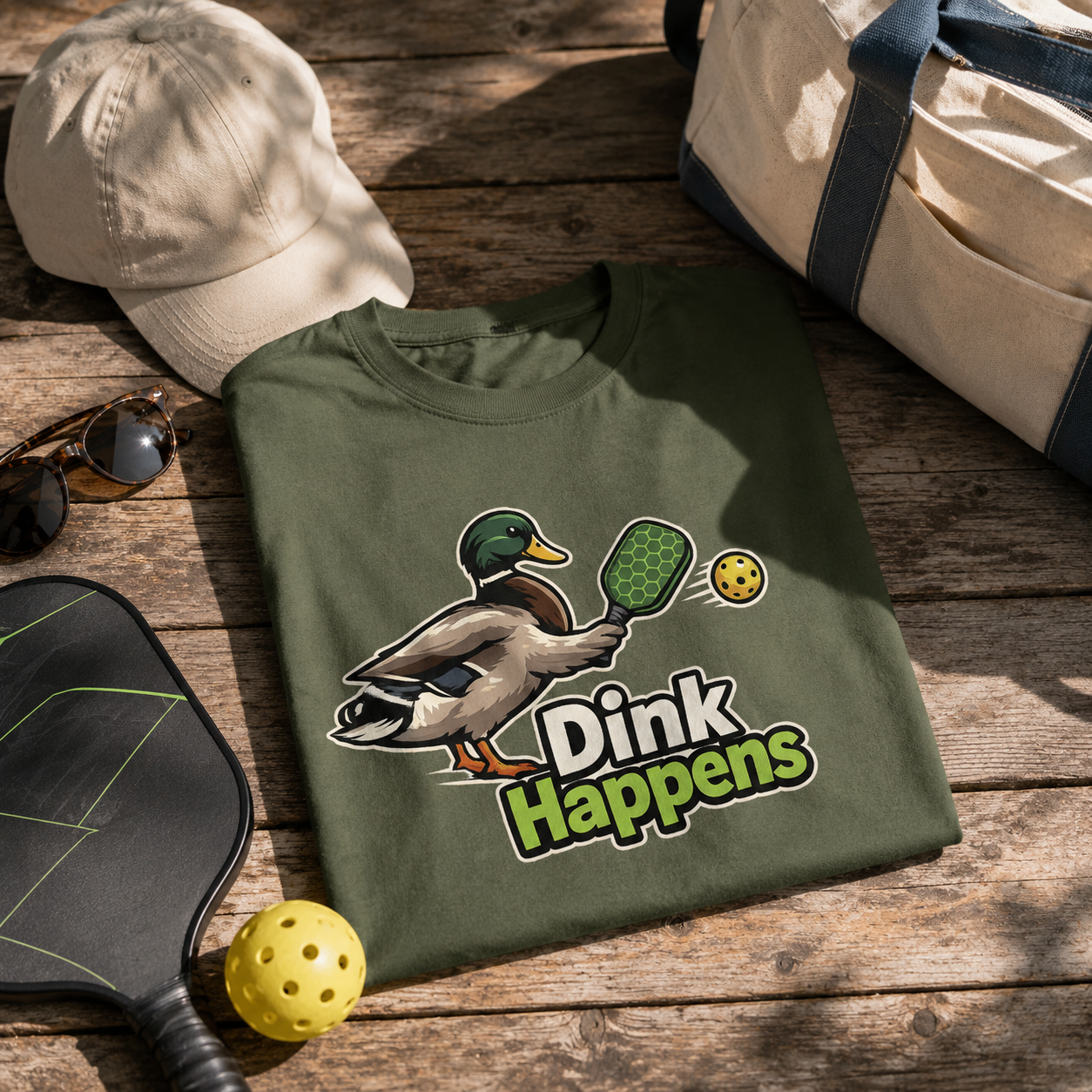 Dink Happens Shirt, Funny Pickleball Shirt, Pickleball Duck Tee, Pickleball Player Gift, Dink Shirt, Pickleball Lover Gift