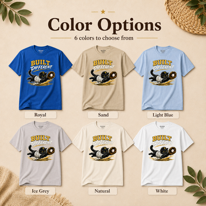 Built Different Baseball Cat Shirt, Funny Cat Baseball Tee, Baseball Lover Gift, Cat Lover T-Shirt, Sports Cat Shirt
