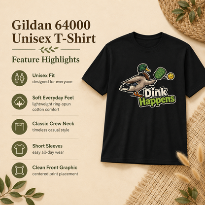 Dink Happens Shirt, Funny Pickleball Shirt, Pickleball Duck Tee, Pickleball Player Gift, Dink Shirt, Pickleball Lover Gift