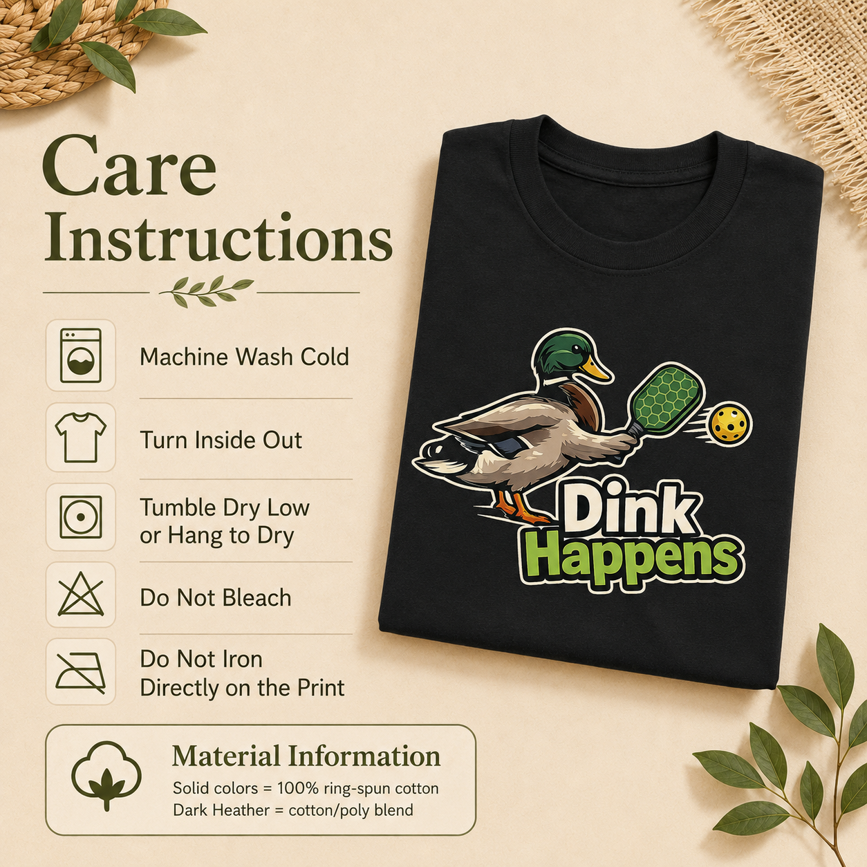 Dink Happens Shirt, Funny Pickleball Shirt, Pickleball Duck Tee, Pickleball Player Gift, Dink Shirt, Pickleball Lover Gift