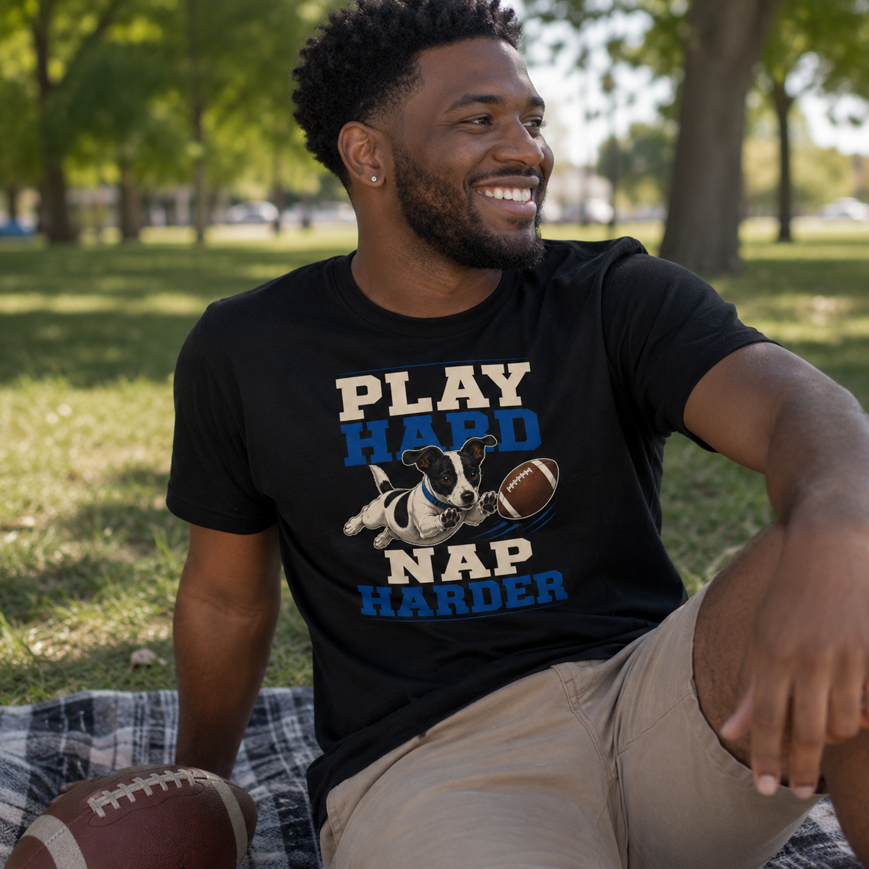 Play Hard Nap Harder Shirt, Funny Dog Shirt, Football Dog Tee, Dog Lover Gift, Football Fan Shirt, Pet Parent Gift