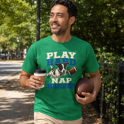 Play Hard Nap Harder Shirt, Funny Dog Shirt, Football Dog Tee, Dog Lover Gift, Football Fan Shirt, Pet Parent Gift