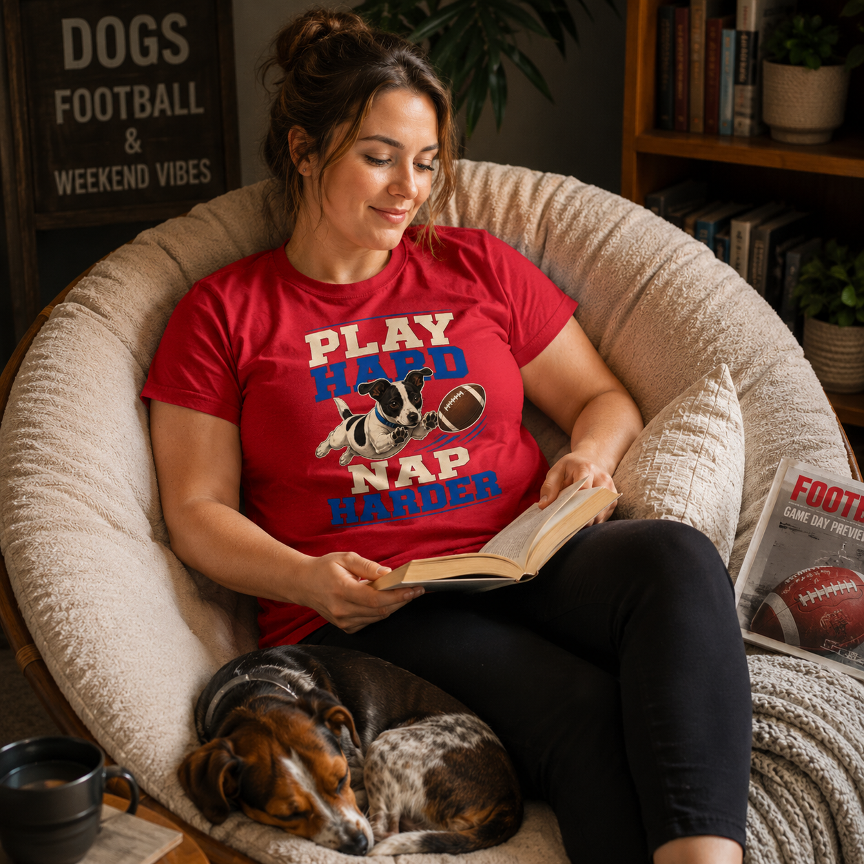 Play Hard Nap Harder Shirt, Funny Dog Shirt, Football Dog Tee, Dog Lover Gift, Football Fan Shirt, Pet Parent Gift