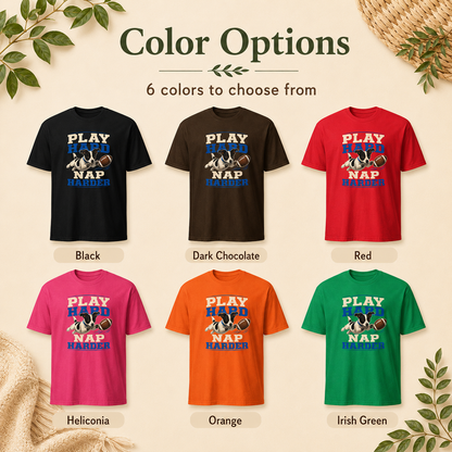 Play Hard Nap Harder Shirt, Funny Dog Shirt, Football Dog Tee, Dog Lover Gift, Football Fan Shirt, Pet Parent Gift