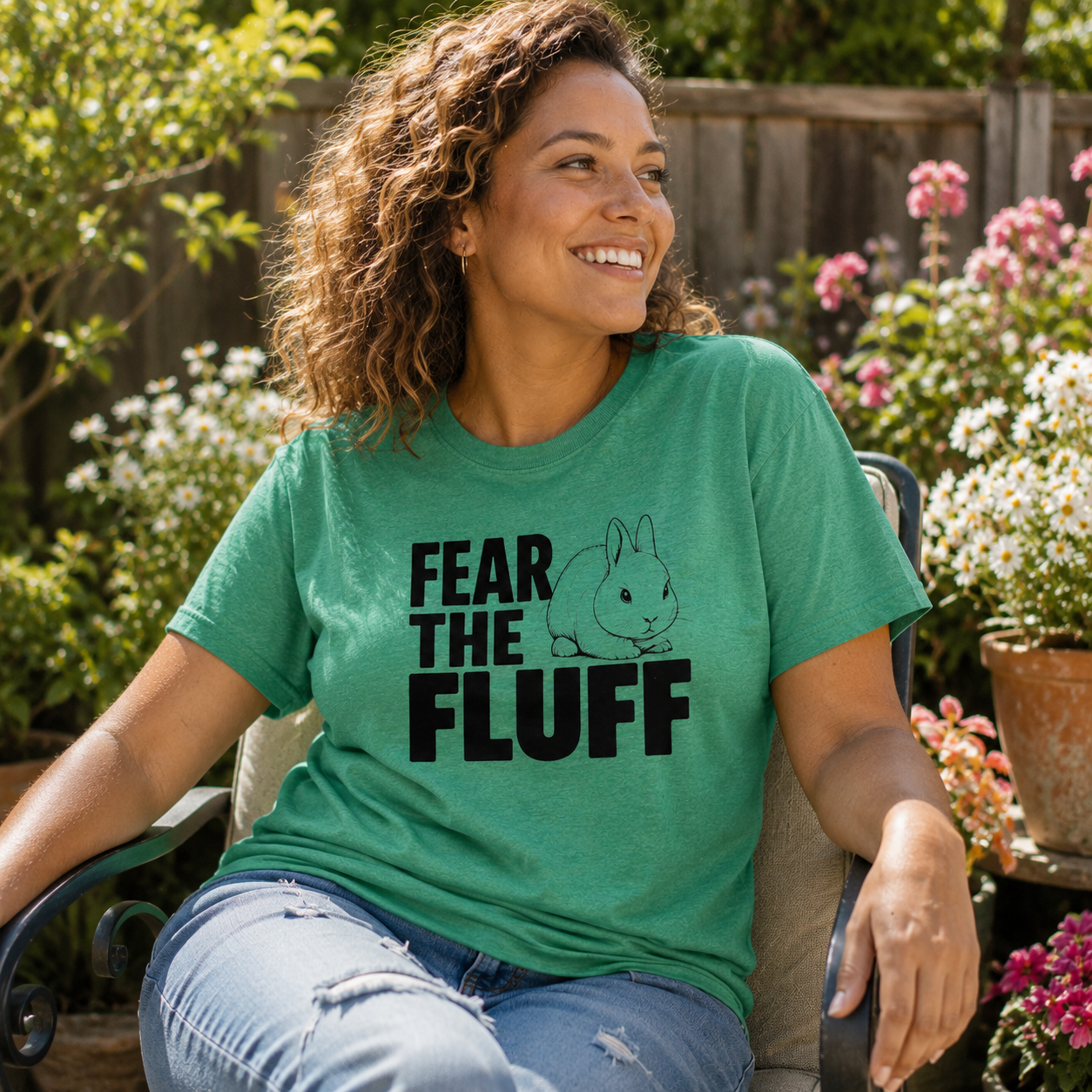 Bunny Shirt, Fear the Fluff Tee, Funny Rabbit Lover Gift, Bunny Mom Shirt, Cute Rabbit Graphic T-Shirt