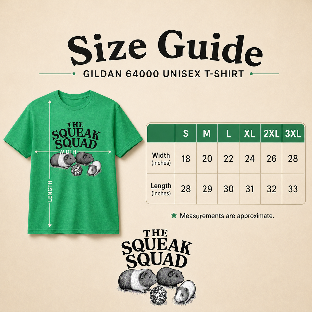 The Squeak Squad Guinea Pig T-Shirt – Cute Cavy Lover Tee
