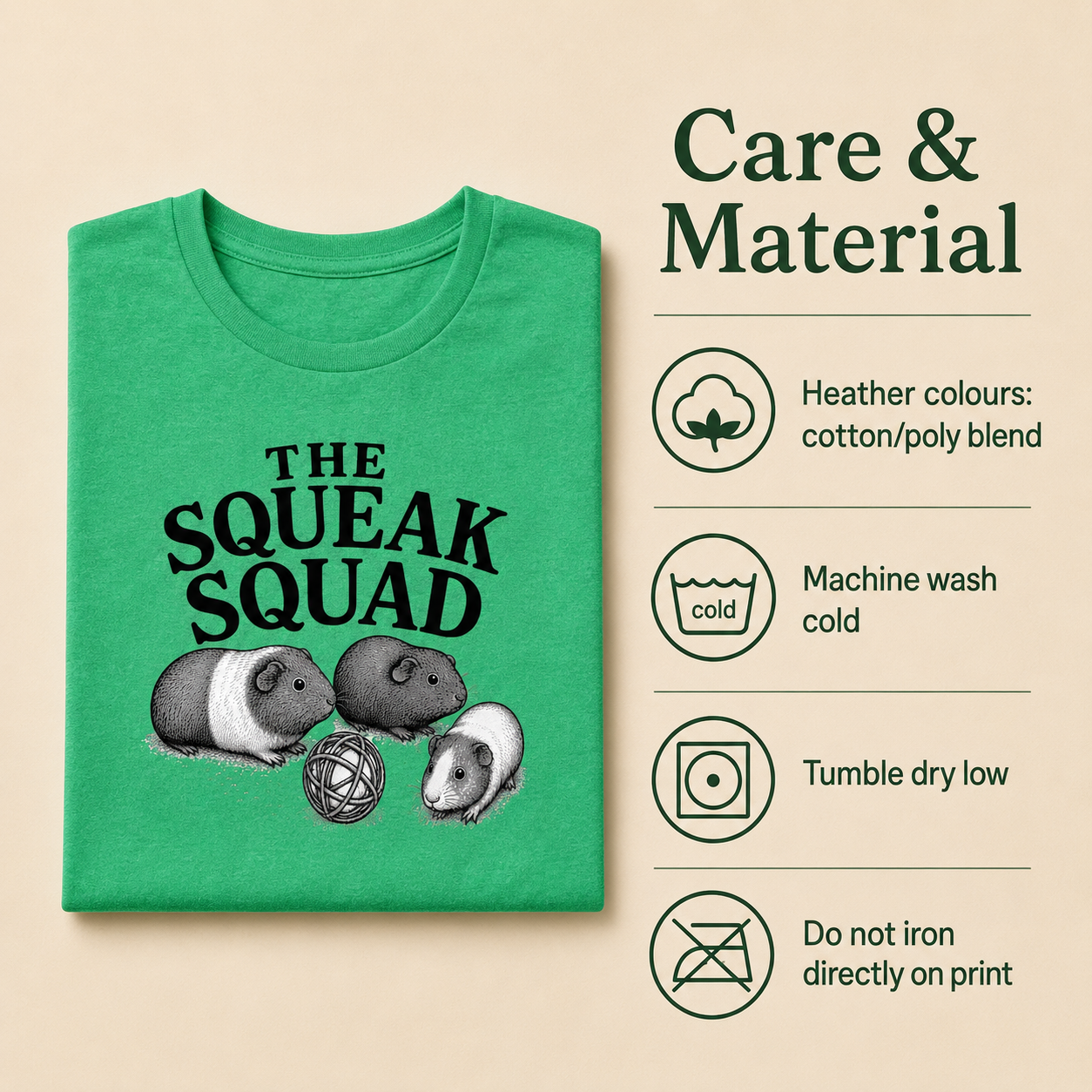 The Squeak Squad Guinea Pig T-Shirt – Cute Cavy Lover Tee