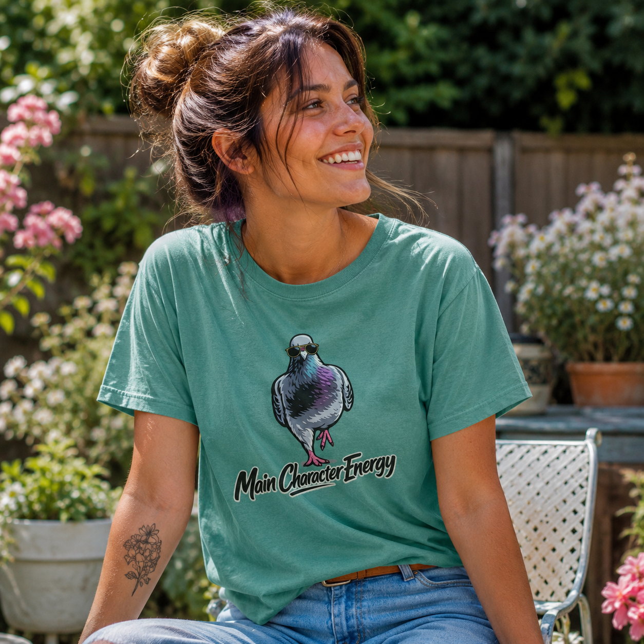 Main Character Energy Pigeon T-Shirt
