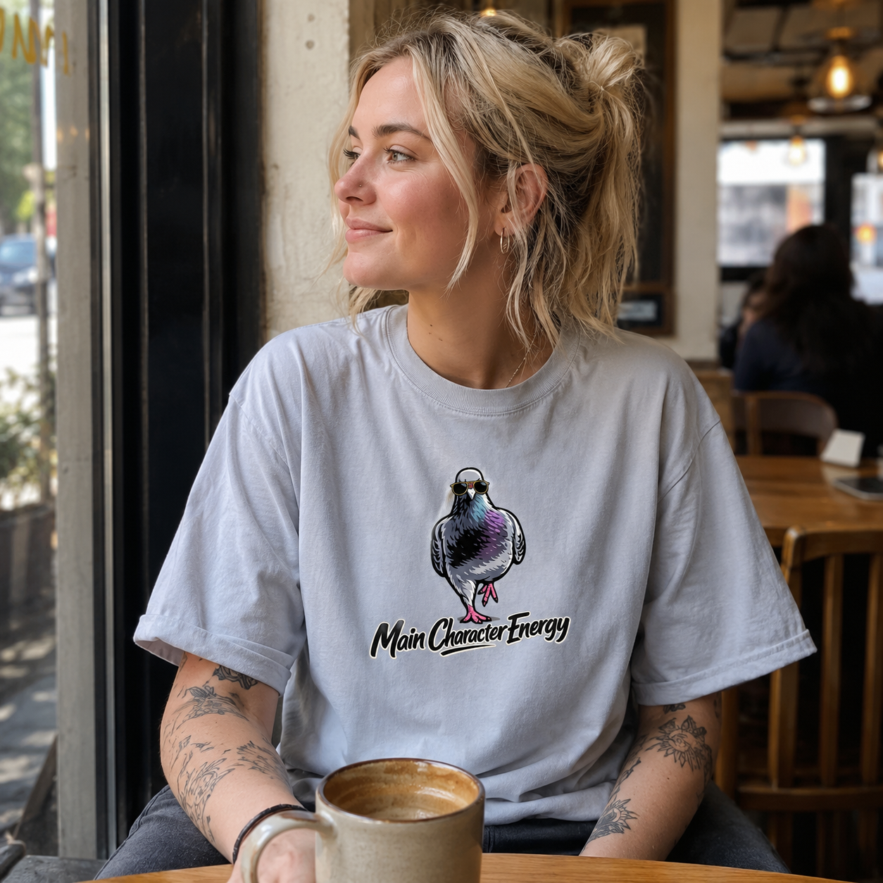 Main Character Energy Pigeon T-Shirt