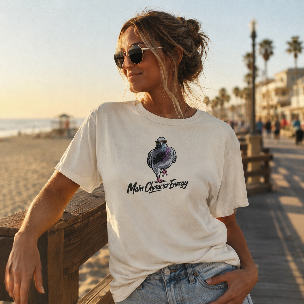 Main Character Energy Pigeon T-Shirt