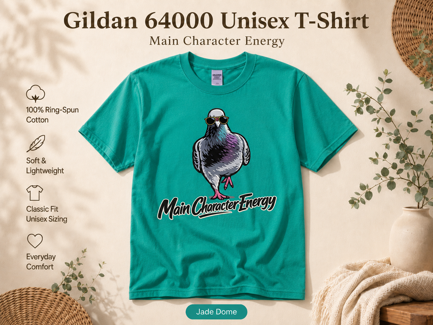 Main Character Energy Pigeon T-Shirt