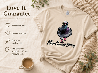 Main Character Energy Pigeon T-Shirt
