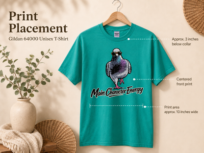 Main Character Energy Pigeon T-Shirt