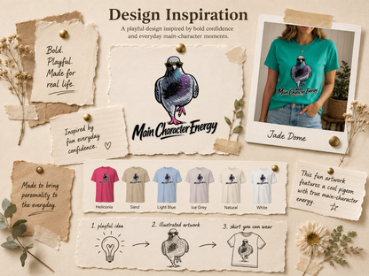 Main Character Energy Pigeon T-Shirt
