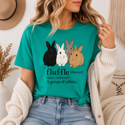 Fluffle Rabbit T-Shirt, Funny Bunny Definition Graphic Tee