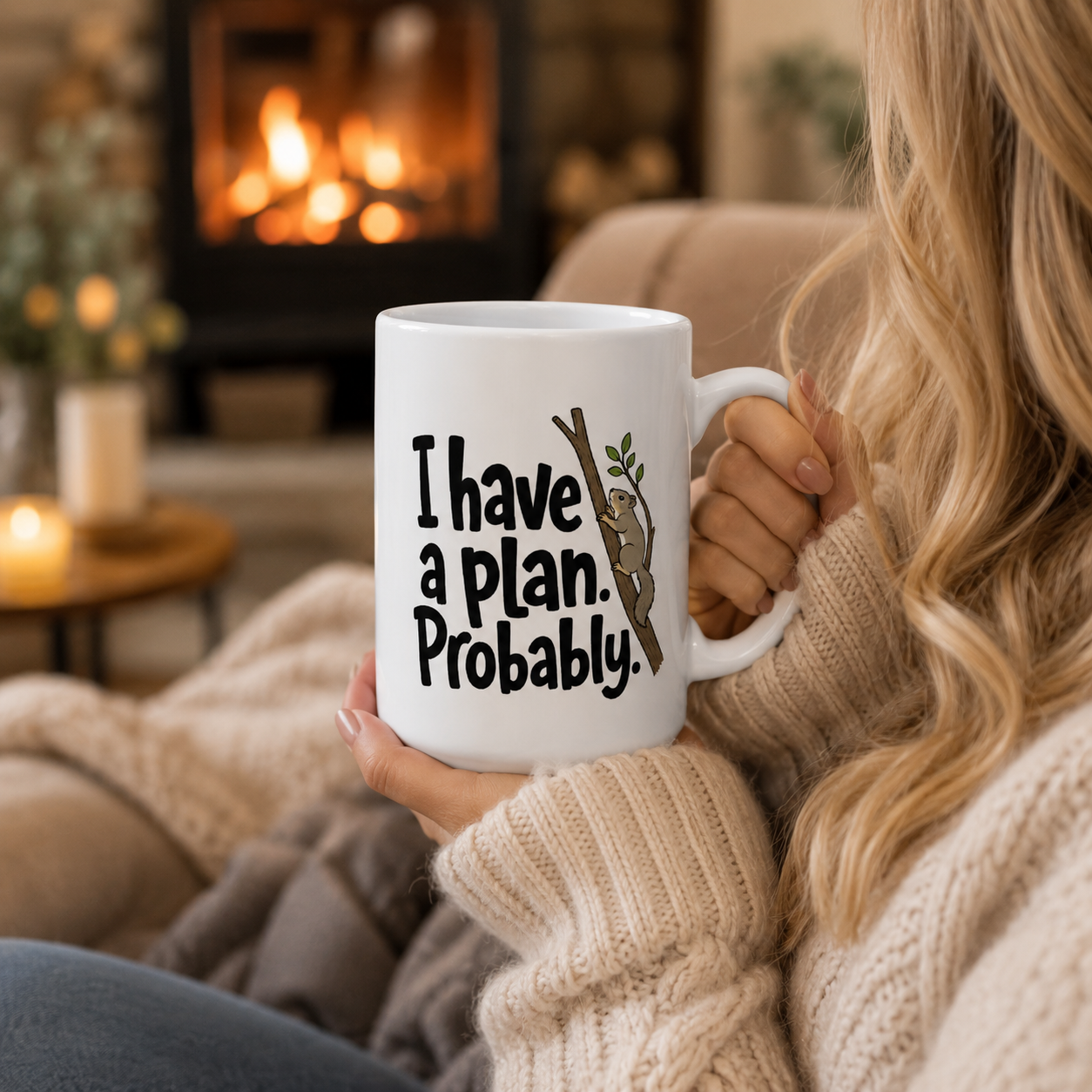 Funny Squirrel Mug, I Have A Plan Probably Coffee Mug