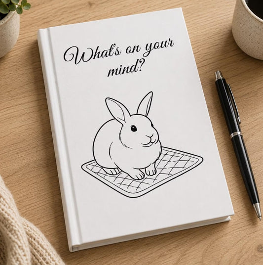 Rabbit Journal, Bunny Writing Notebook, What's On Your Mind?