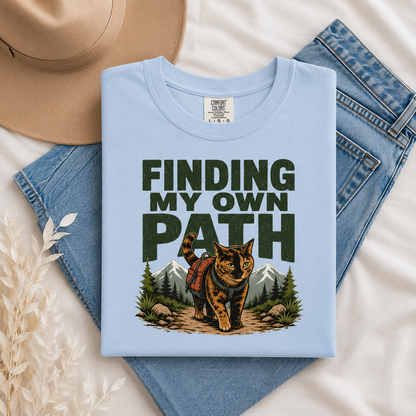 Finding My Own Path Cat T-Shirt, Adventure Graphic Tee
