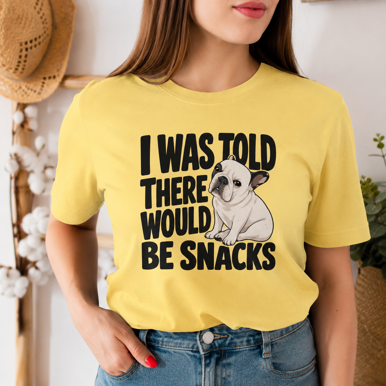 I Was Told There Would Be Snacks French Bulldog T-Shirt