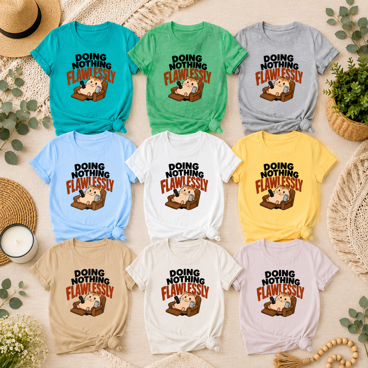 Doing Nothing Flawlessly Guinea Pig T-Shirt, Funny Animal Graphic Tee