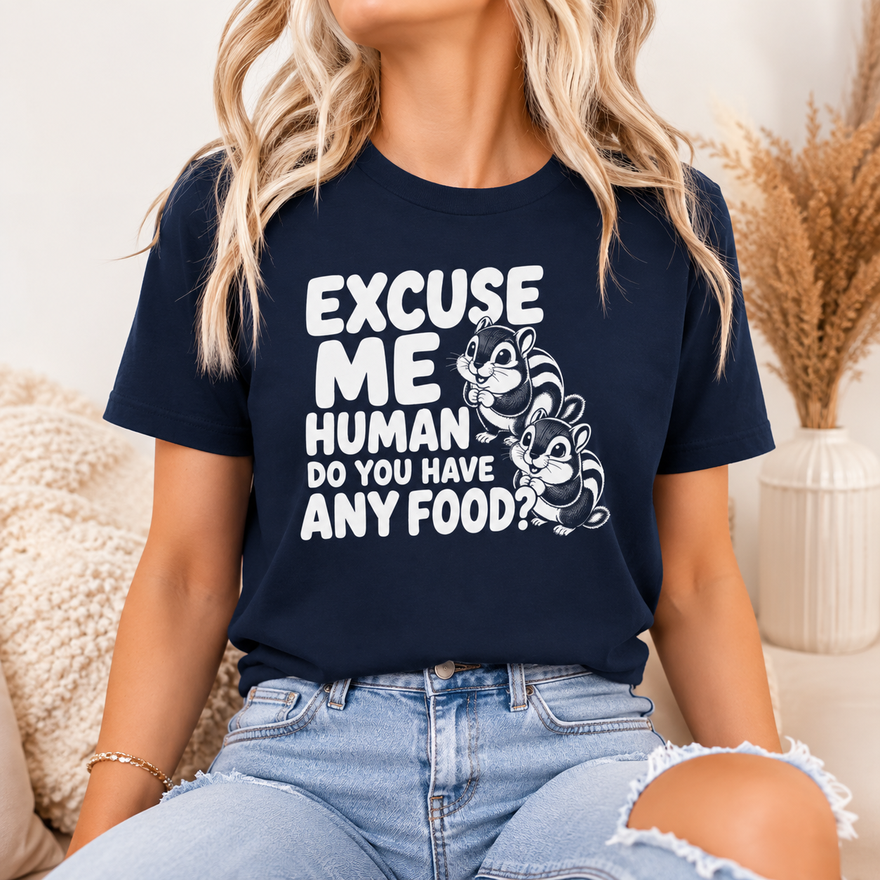 Excuse Me Human Chipmunk T-Shirt, Funny Wildlife Graphic Tee