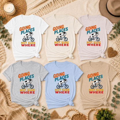 Going Places Dog T-Shirt, Funny Cycling Graphic Tee