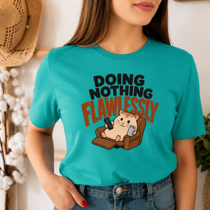 Doing Nothing Flawlessly Guinea Pig T-Shirt, Funny Animal Graphic Tee