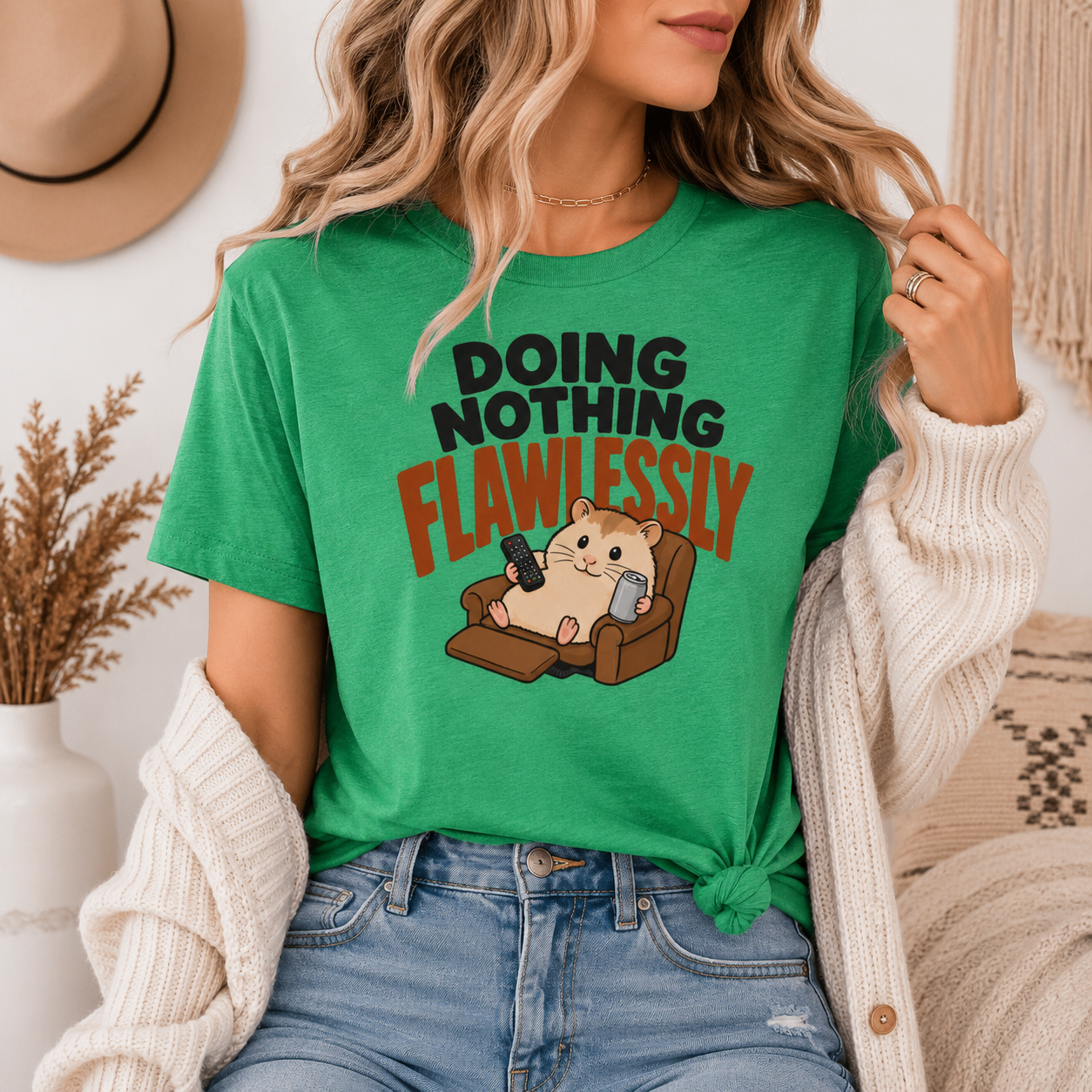 Doing Nothing Flawlessly Guinea Pig T-Shirt, Funny Animal Graphic Tee