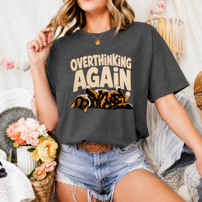 Funny Cat Overthinking T-Shirt, Overthinking Again Shirt