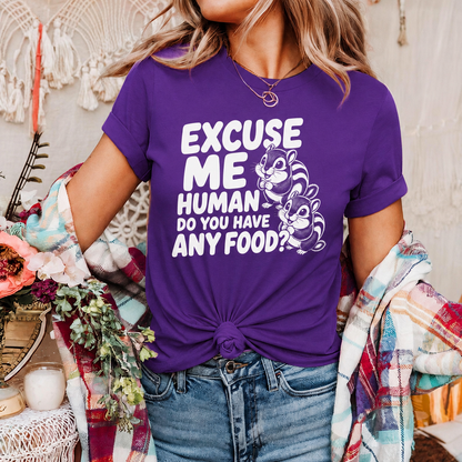 Excuse Me Human Chipmunk T-Shirt, Funny Wildlife Graphic Tee