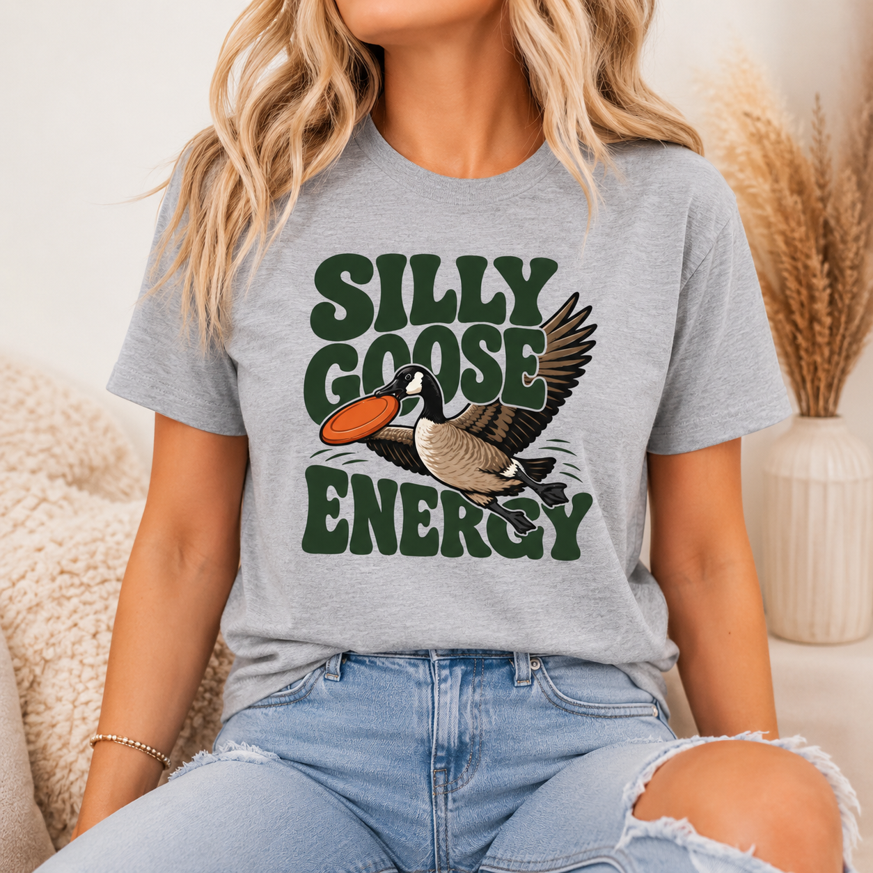 Silly Goose Energy T-Shirt, Funny Goose Graphic Tee
