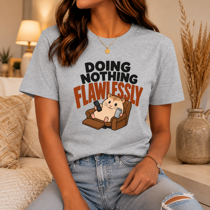Doing Nothing Flawlessly Guinea Pig T-Shirt, Funny Animal Graphic Tee