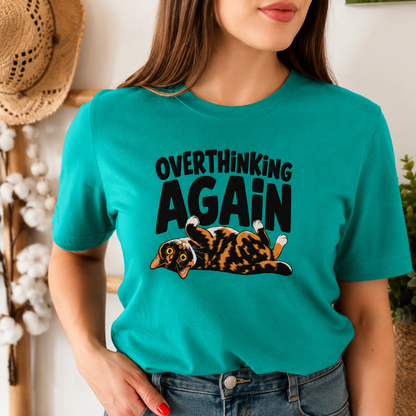 Funny Cat Overthinking T-Shirt, Overthinking Again Shirt