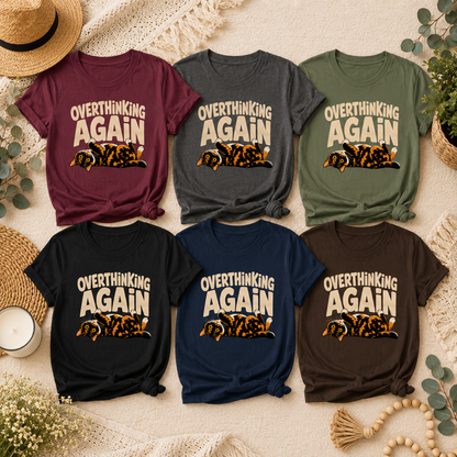 Funny Cat Overthinking T-Shirt, Overthinking Again Shirt
