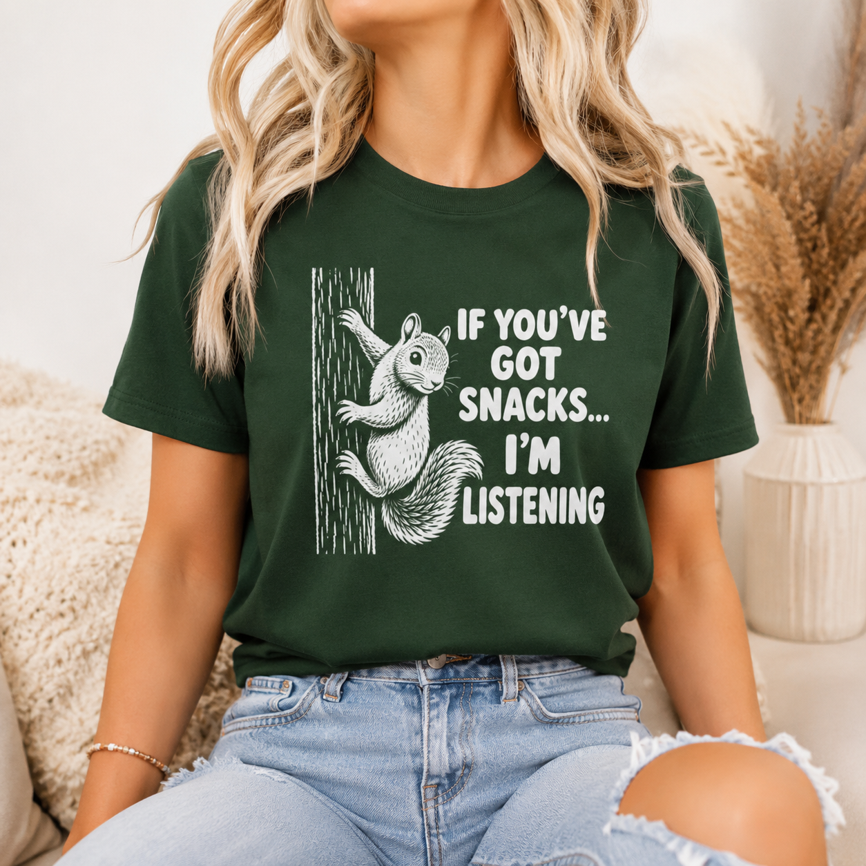 If You’ve Got Snacks I’m Listening Squirrel T-Shirt